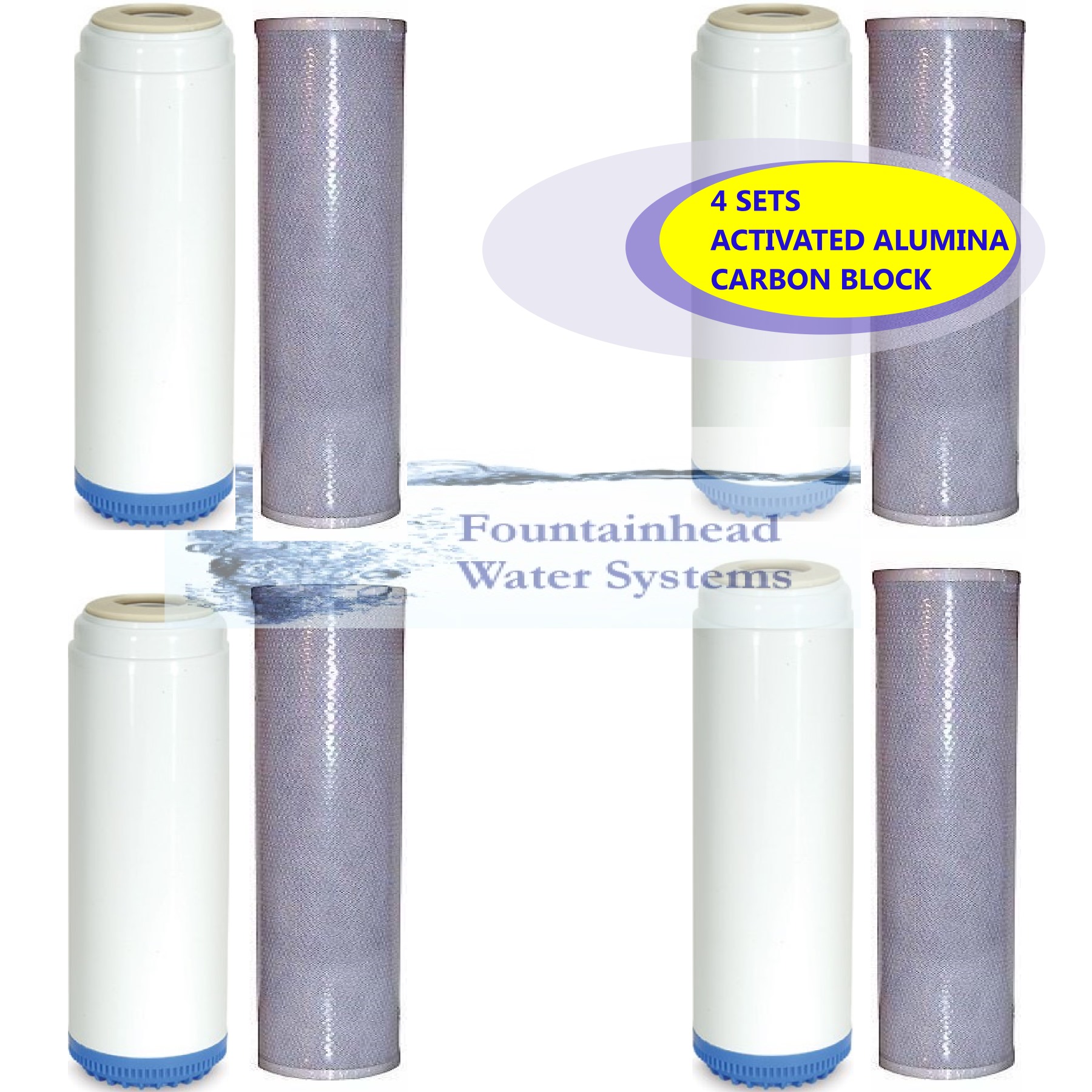 4 sets activated alumina and carbon block