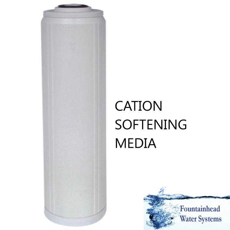 Fountainhead Big Blue 4.5X20" Cation Resin Softener Water Filter 